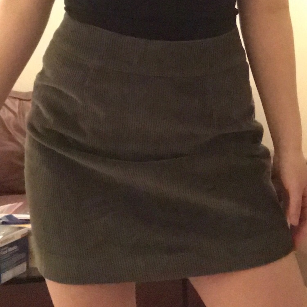 American Apparel Corduroy Zip Skirt